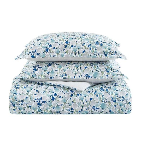 Poppy & Fritz - Twin Olivia Duvet Cover Set Blue - Poppy & Fritz Blue - Picture 3 of 6